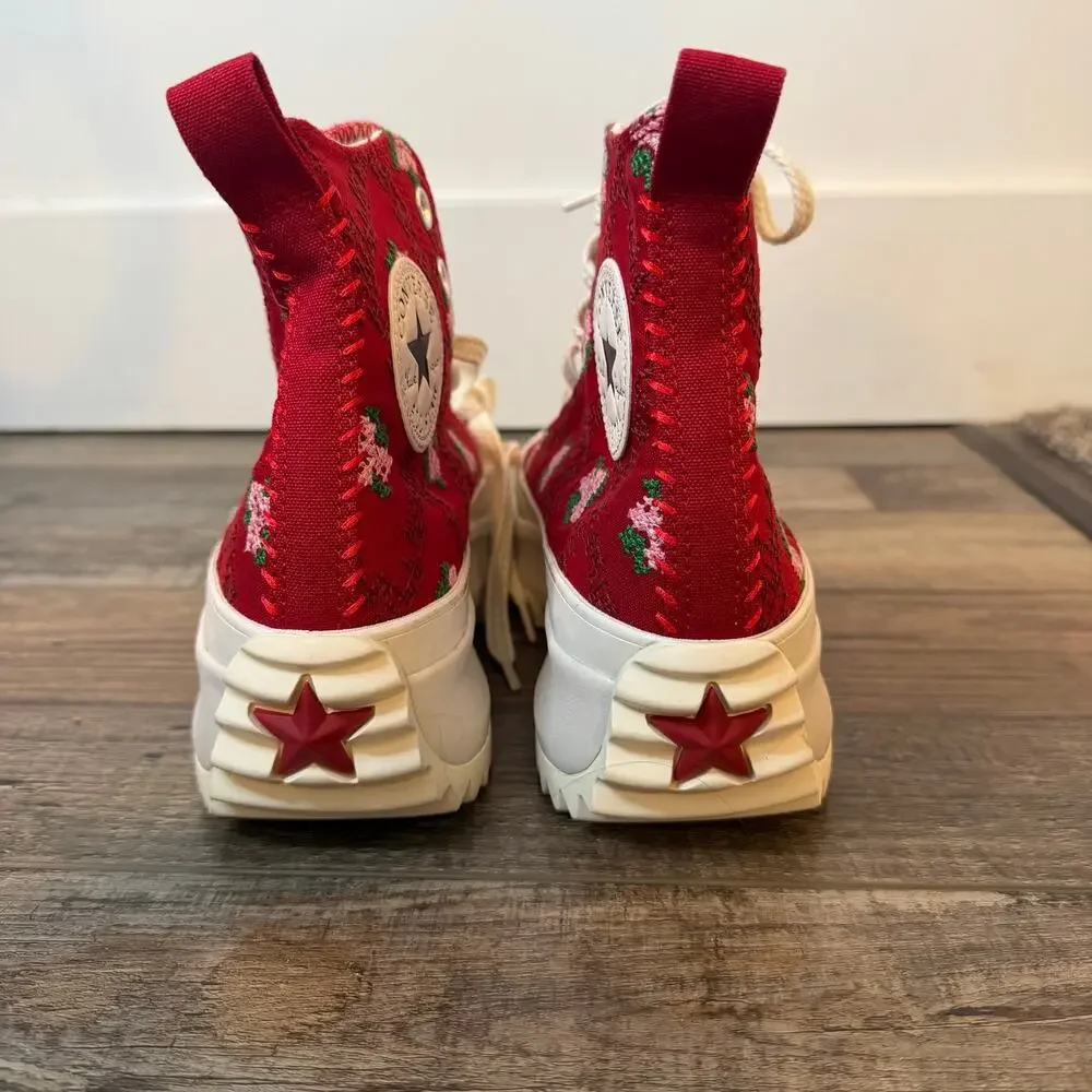 CONVERSE Unisex Run Star Hike Platform Rose Cross Stitch Size M5/W6.5
